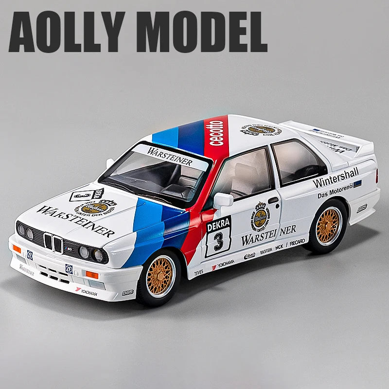 1:24 BMW M3 E30 1988 Supercar Alloy Model Car Toy Diecasts Metal Casting Sound and Light Car Toys For Children Vehicle