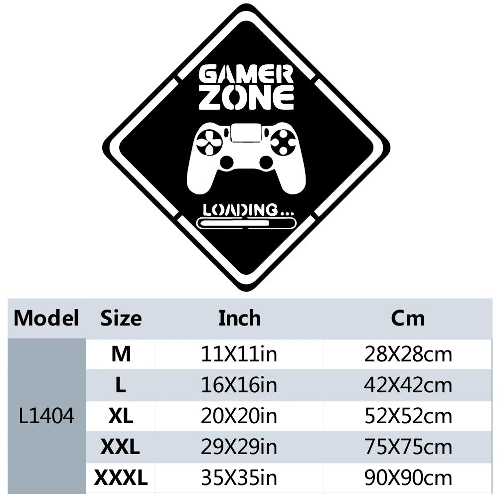 1pc Gamer Zone Door Decal Gamer Wall Vinyl Sticker, Controller Video Game Art Decals, For Living Room, Bedroom, Home Decoration