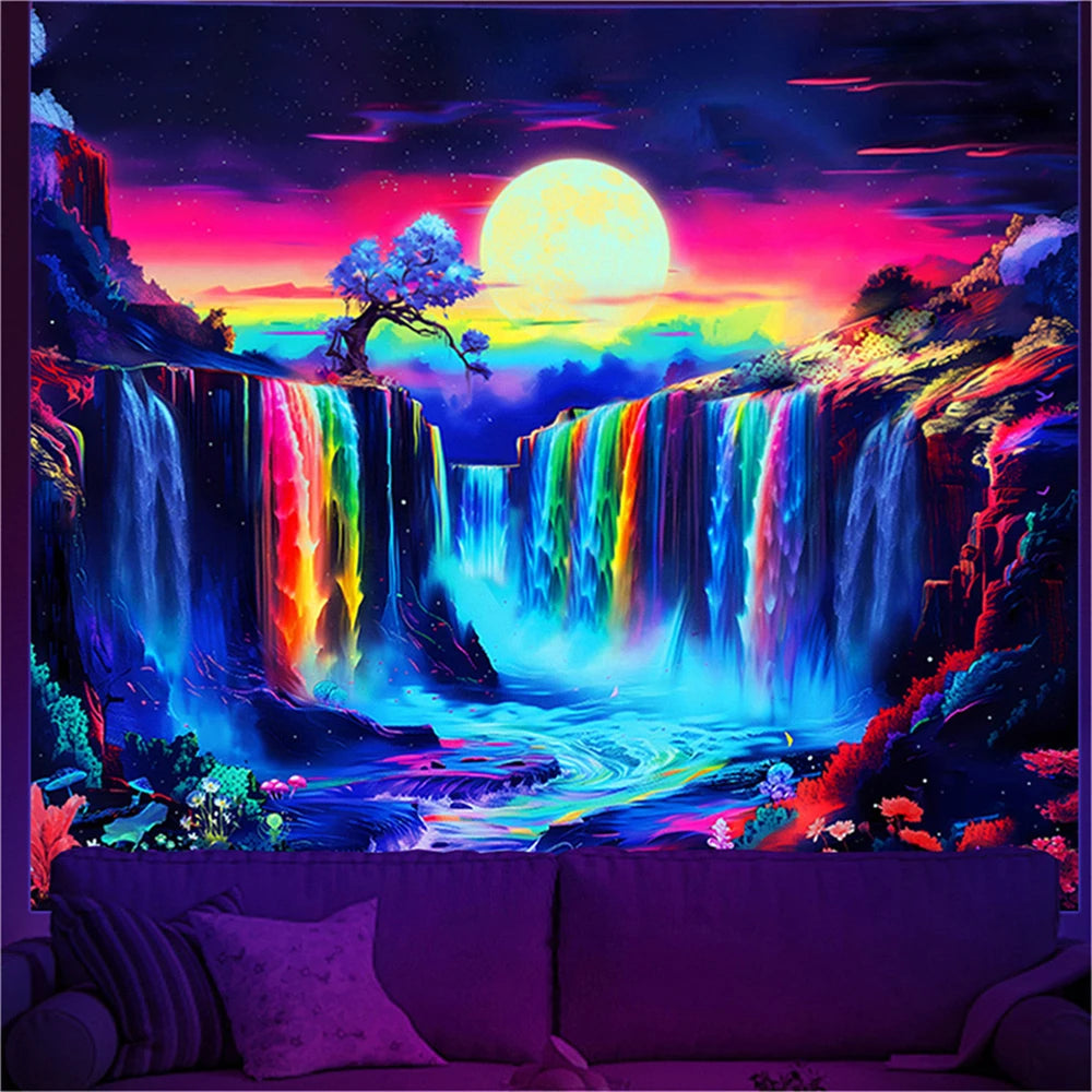 Trip-py Space Wall Tapestry Hippie Aesthetics Galaxy Star Room Decor Flag Wall Hanging Teen Girls Mens Womens Dorm Living Room