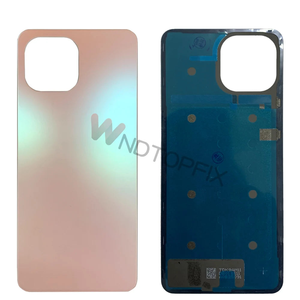 6.55" For Xiaomi Mi 11 Lite Battery Cover Back Glass Panel Rear Door Case Replacement Parts For Mi 11 Lite Back Cover With Logo