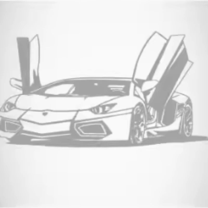 Sports Car Wall Stickers Waterproof Vinyl Decal Bedroom Living Room Auto Decoration Home Decoration for Lamborghini Lovers