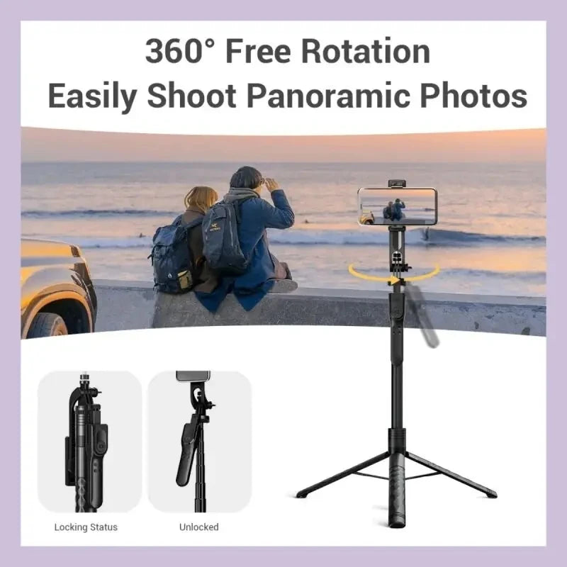 FGCLSY New 1.7M Wireless Selfie Stick Tripod Foldable Stand For Gopro Action Cameras Smartphones Balance Steady Shooting Live