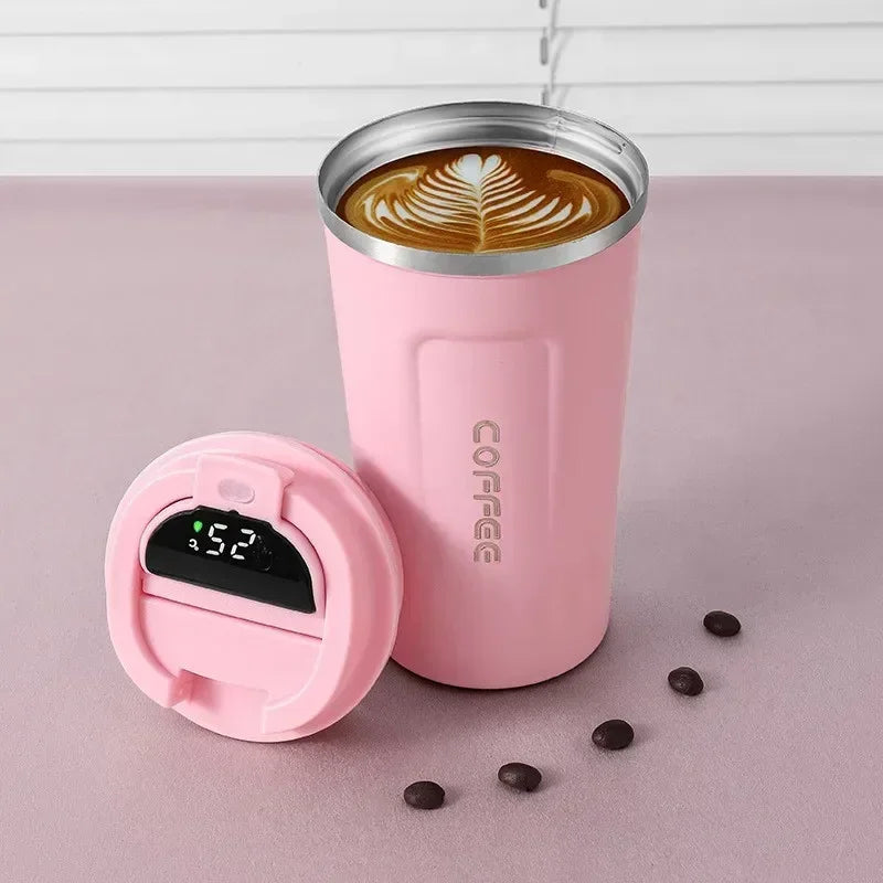 In-Car Insulated Cup 380/510ml Thermos Smart Coffee Mug Portable Thermal Tumbler Temperature Display Vacuum Flasks Water Bottle