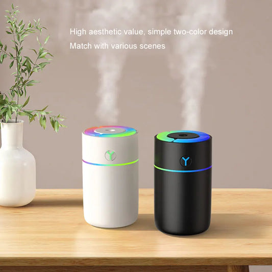 Colorful Night Light Air Humidifier Portable Aroma Oil Diffuser USB Cool Mist Sprayer  230ml Type-c For Bedroom Home Car Desk