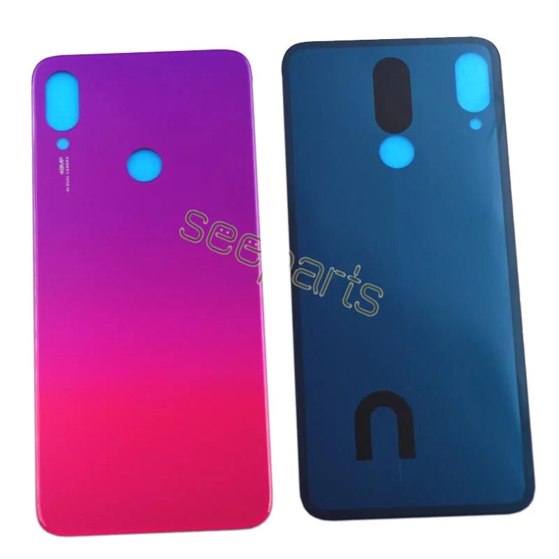 For Xiaomi Redmi Note 7 Battery Cover Rear Door Back Housing Case Middle Chassis Replacement Parts Note 7 Pro Back Glass Cover