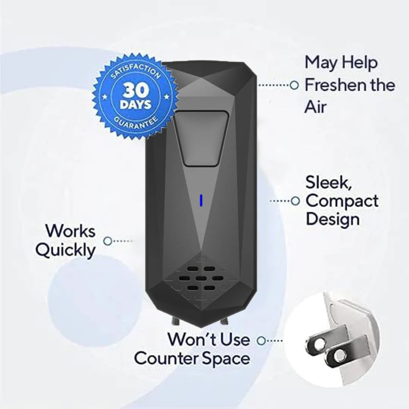 Mini Plug-in Air Purifier with Negative Ion Generator for Home Office and Pet Rooms - Improves Air Quality and Odors