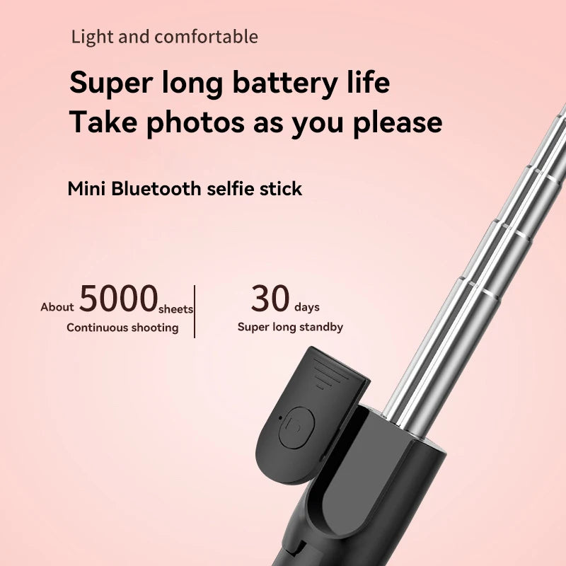 Xiaomi Bluetooth Selfie Stick Tripod Holder With Remote Shutter Fill Light Extendable Wireless Remote Retractable Phone Stand