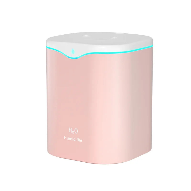 New USB Humidifiers Silent Double Spray Large Capacity Household with LED Lamp Air Conditioning Room Air Humidification Spray