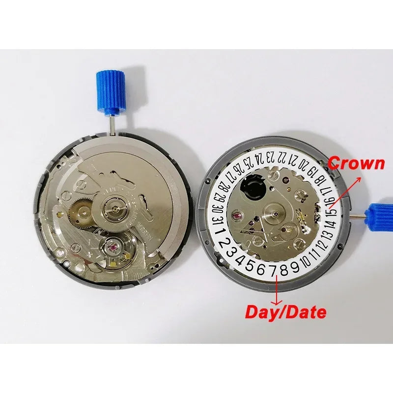 For Nh35 Movement Crown At 3.8 3 6 Nh35A with Black Date Automatic Mechanical Watch Dial Mods Repair Watchmaker