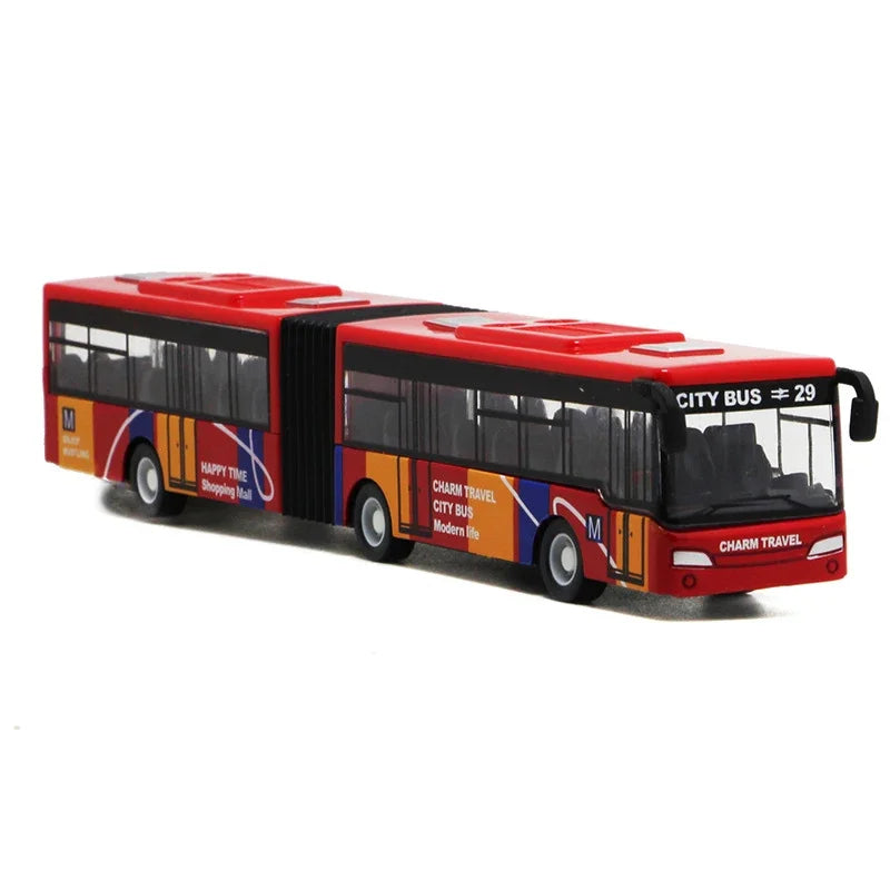 New Alloy City Bus Model Vehicles City Express Bus Double Buses Diecast Vehicles Toys Funny Pull Back Car Children Kids Gifts