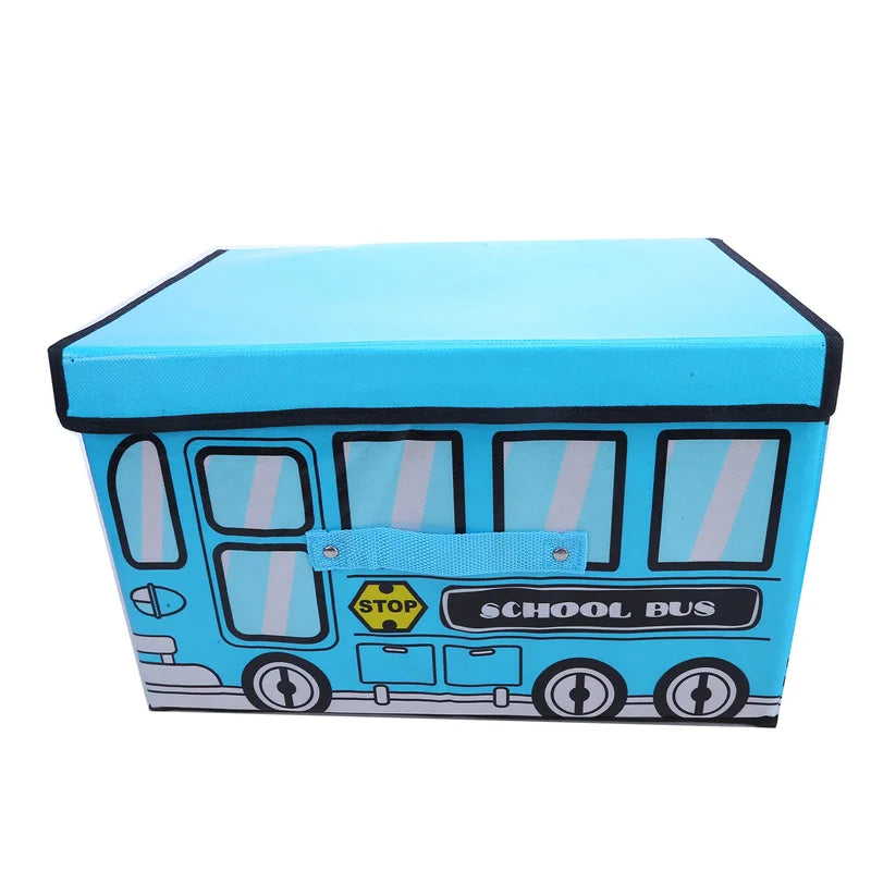 Storage Box Cartoon Car Foldable Dormitory Clothes Organizer Waterproof Moisture Proof Snacks Storage Boxes Household Collection