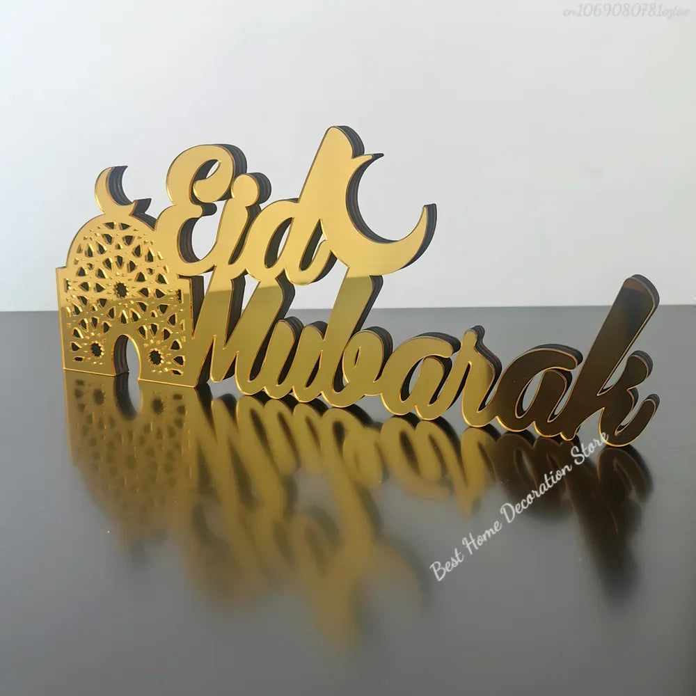 Ramadan Bismillah Acrylic Wooden Ornament Eid Mubarak Home Decoration Islamic Muslim Party Supplies Alhamdulillah Mashallah 2025