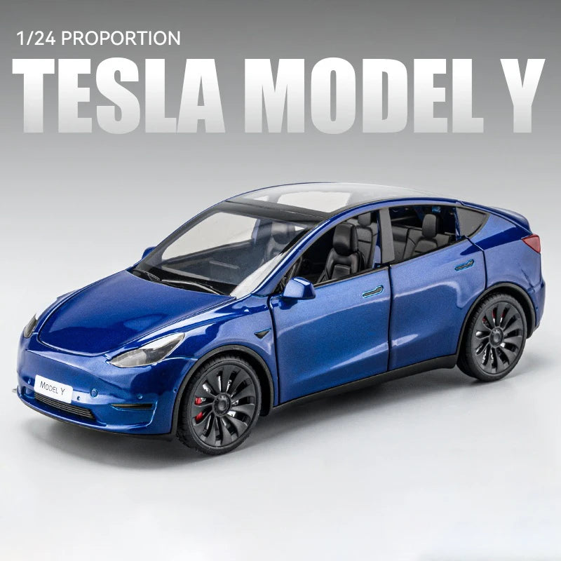 1:24 Model X Model Y Model 3 Alloy Die Cast Toy Car Model Sound and Light Children's Toy Collectibles Birthday gift