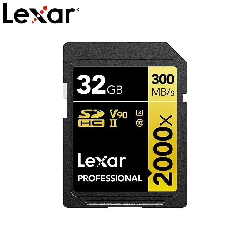 Lexar SD Card Class 10 V10 V30 V60 V90 U3 UHS-II 32GB 64GB 128GB 256GB 512GB SDHC SDXC High Speed 4K 8K Memory Card for Camera