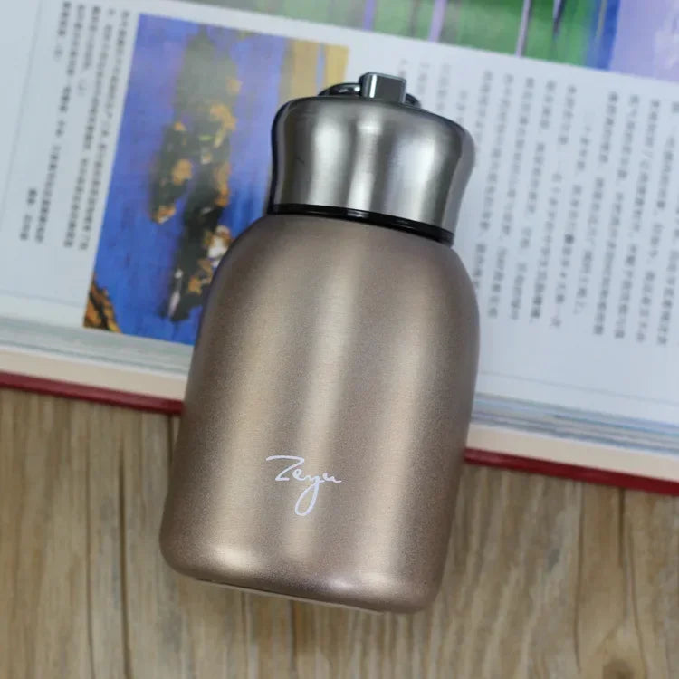 300ml Stainless Steel Mini Coffee Vacuum Flasks Lovely Double Vacuum Thermos Portable Travel Water Bottle Cups Insulated Cup