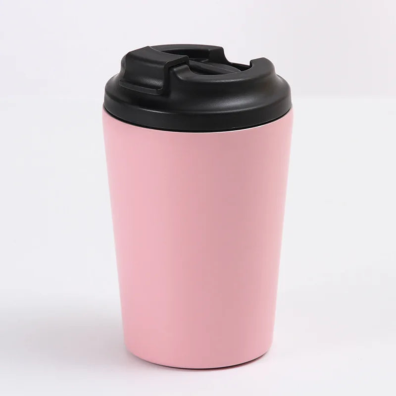 Simple and Stylish Vacuum Flask Coffee Cup304 Stainless Steel American Style Portable for Travel Vehicle-mounted Leak-proof Cup