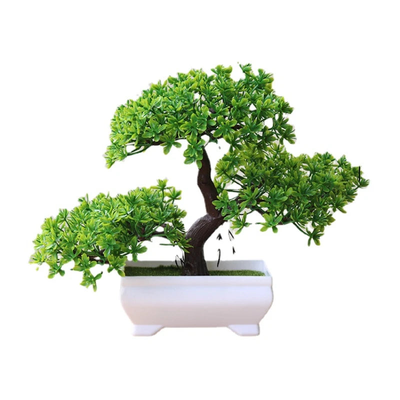 1pc Artificial Plants Bonsai Small Tree Simulation Plants Fake Flowers Table Potted Ornaments Home Decoration Hotel Garden Decor