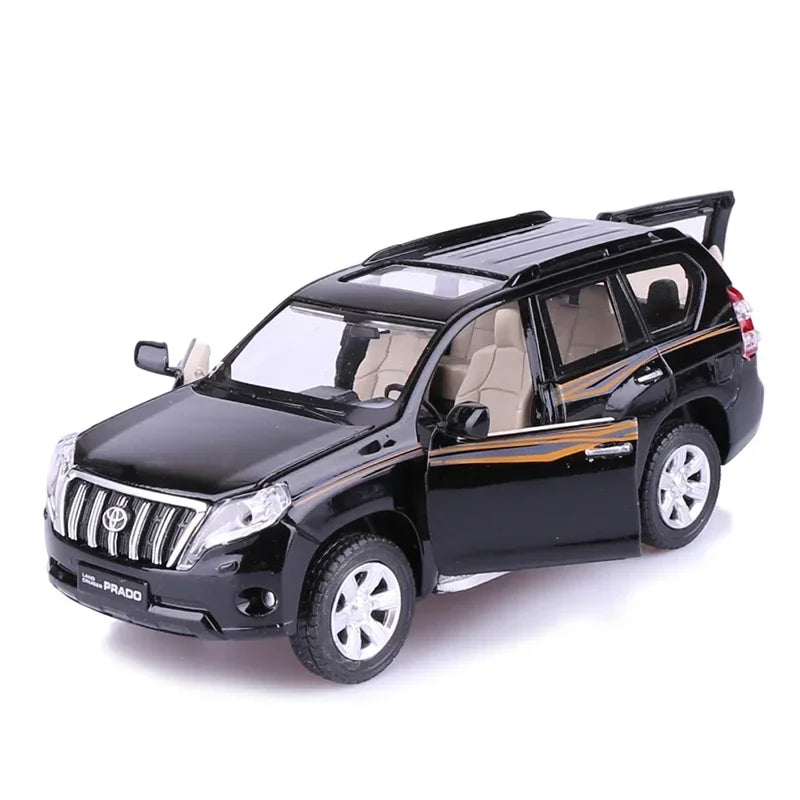 1:32 TOYOTA LAND CRUISER PRADO High Simulation Diecast Metal Alloy Model car Sound Light Pull Back Collection Kids Toy Gift A177