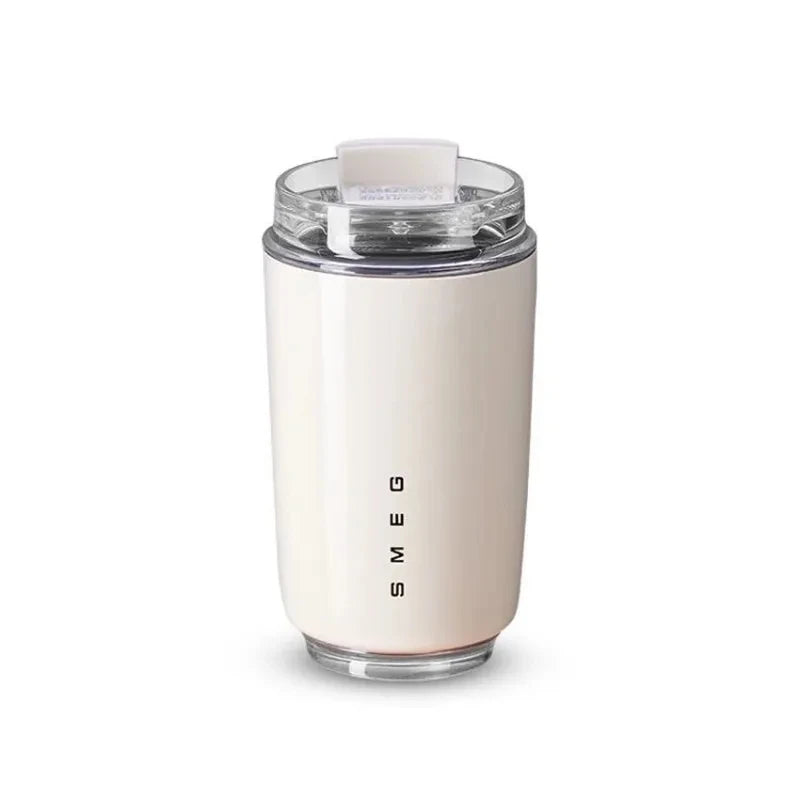 SMEG 240ML Milk White Beverage Cup Travel Portable Drinking Cup Stainless Steel Vacuum Leak proof  Coffee Thermos