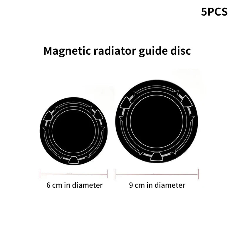 5pcs Metal Plate For Cell Phone Radiator Cooler Sticker Game Cooling Fans Plate For Mobile Phone Magnetic Holder Plates 6cm/9cm