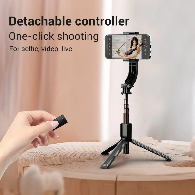 FGCLSY Bluetooth Handheld Gimbal Stabilizer Mobile Phone Selfie Stick Aluminum Alloy Adjustable Tripod for Smartphone Live