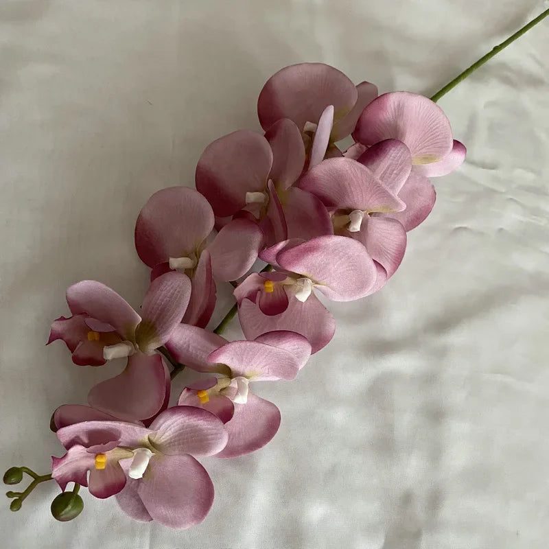 97CM European Autumn 9-prong Plush Phalaenopsis Hotel Home Furnishing Flower Art Decoration Photography Shooting Props