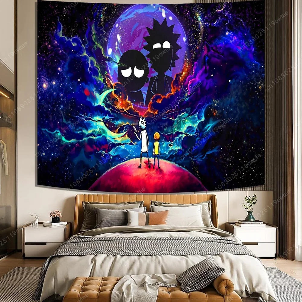 Trip-py Space Wall Tapestry Hippie Aesthetics Galaxy Star Room Decor Flag Wall Hanging Teen Girls Mens Womens Dorm Living Room