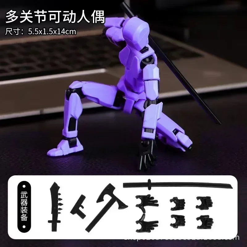 3D Printed Multi-Jointed Movable Shapeshift Robot Action Figure Full Articulation for Stop Motion Animation Miniatures Crafts