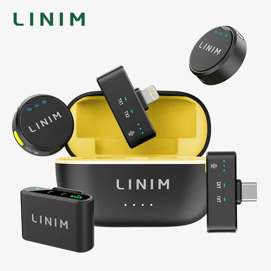 LINIM M8 Wireless Lavalier Microphone for iPhone Camera Type-C Noise Cancellation 23H Battery for Vlog Interview Live Streaming