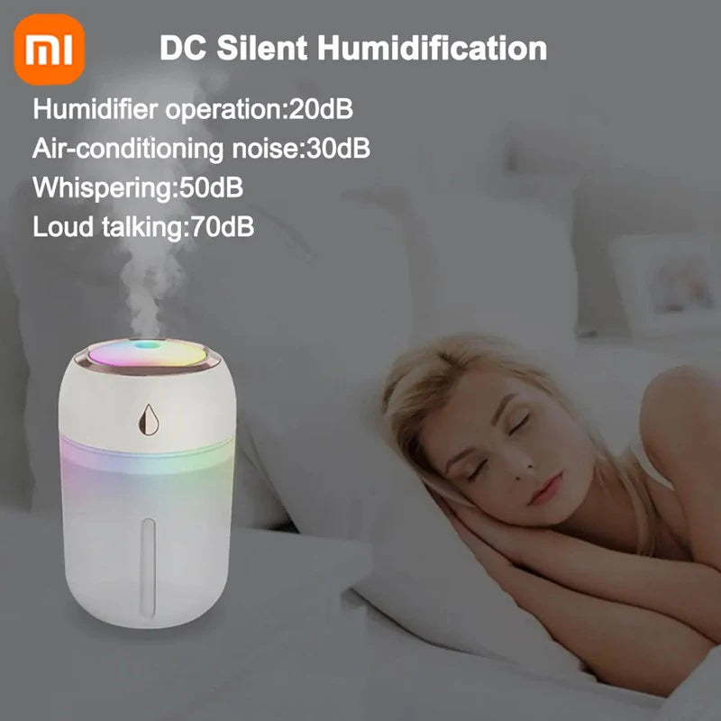 Xiaomi Mini Car Portable Air Humidifier Electric Aroma Diffuser LED Cool Light Mist For Home Car Aromatherapy Plant Purifier