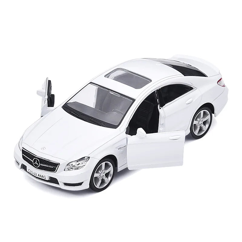 1:36 Mercedes-Benz CLS 63 AMG Metal Diecast Car Model Scale Miniature Collection Vehicle Hobby Kid Toy for Boy Xmas Gift A57