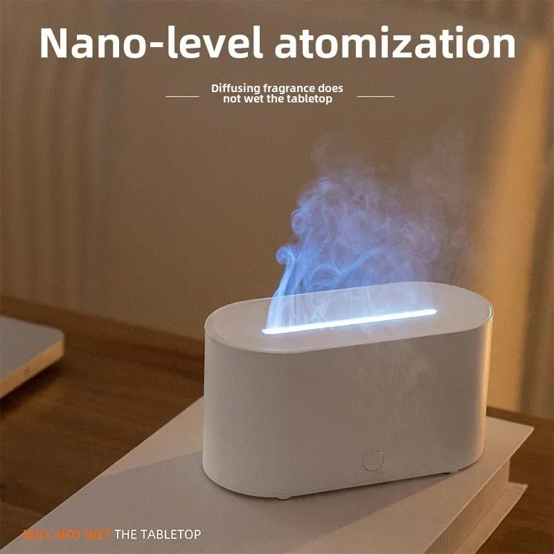 Aroma Diffuser Air USB Bedroom Desktop Coloful Atmosphere Lights Humidifier Ultrasonic Essential Oil Flame Lamp Difusor