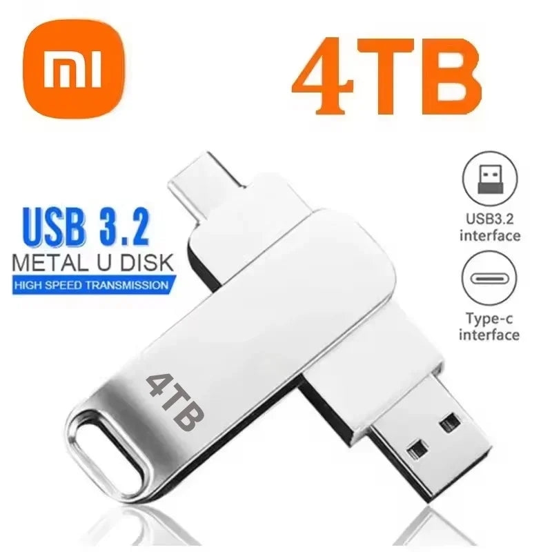 Xiaomi 16TB USB 3.2 Flash Drives High Speed Transfer Metal Pendrive Memory Card Pendrive Flash Disk Memoria Waterproof Stick