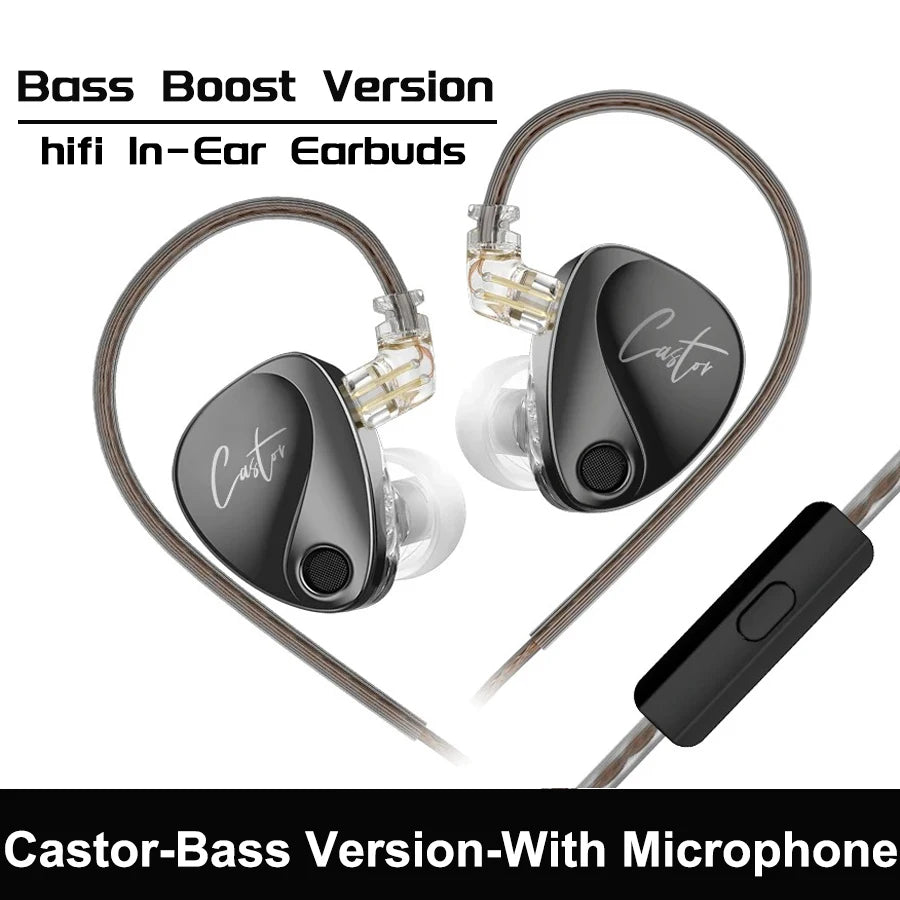 KZ Castor Wired Harman Improved Bass HiFi Earphone 2 Dynamic Tunable Balance Monitor Headphone IEM Earphones Music Sport Earbuds