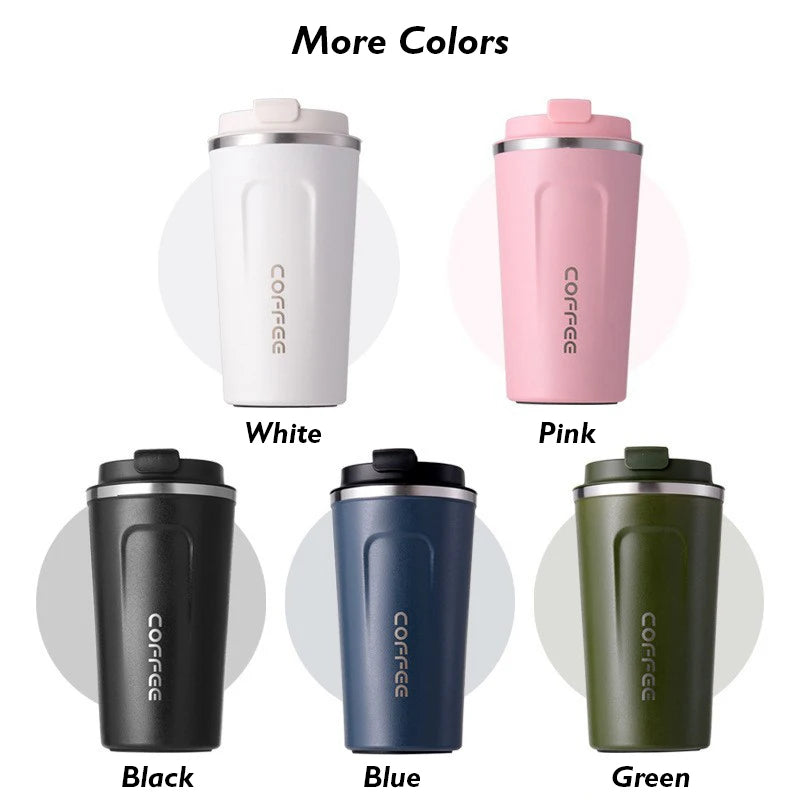 380ml/510ml 304 Stainless Steel Vacuum Insulated Coffee Mug Insulated Cup Outdoor Thermos Cup Sealed Trailing Mug