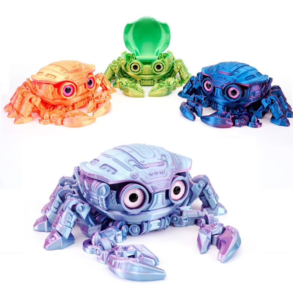 3D Printing Toys Mechanical Crab Joint Movable Model Novelty Adult Toy Anti-stress Figurine Miniature Desk Accessories Birthday