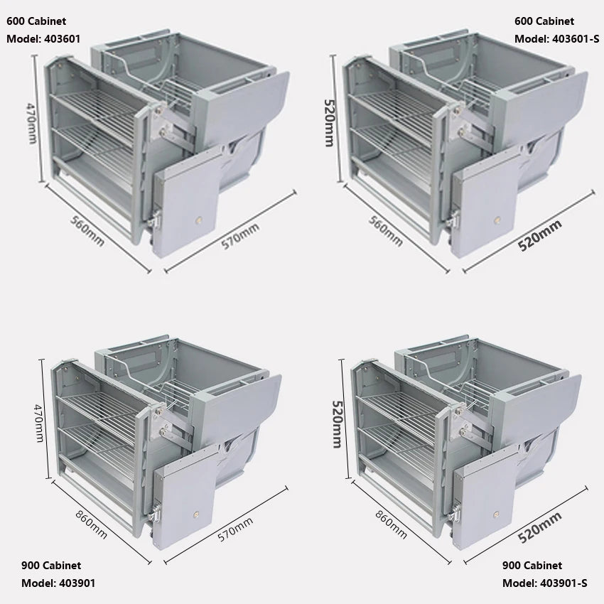 Refrigerator top cabinet double body lifting pull basket double layer hanging cabinet pull-down elevator kitchen storage rack