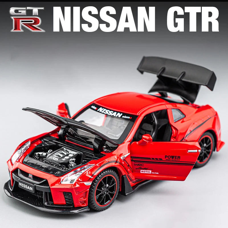 1:32 NISSAN GTR GT-R R35 R34 Supercar Alloy Car Model Diecasts & Toy Vehicles Toy Cars Kid Toys For Children Gifts Boy Toy