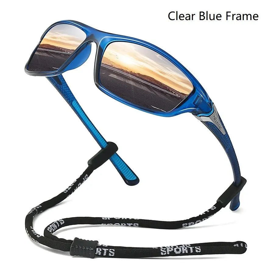 Men And Women Outdoor Sports Polarized Sunglasses With Chain Cycling Climbing Skiing Fishing Vintage Sun Glasses UV400 Eyewear