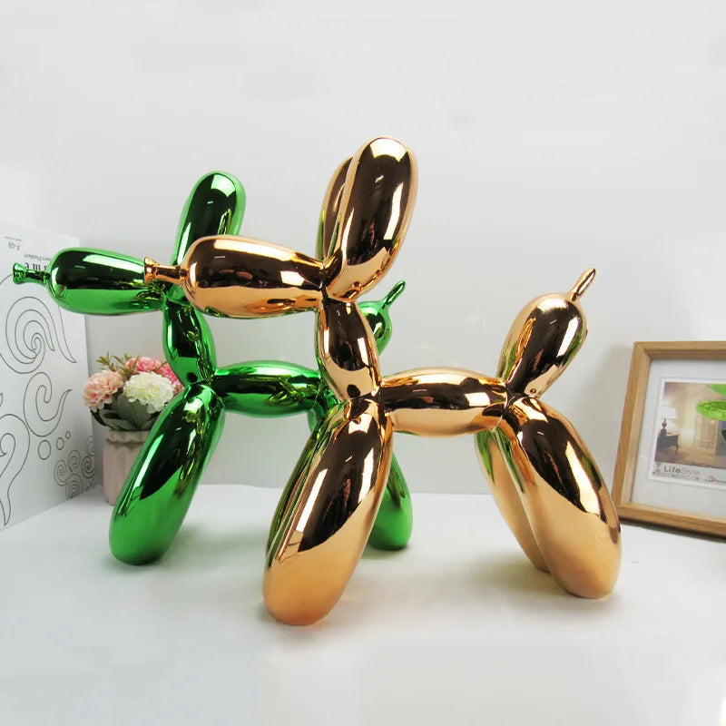 Nordic Electroplated Balloon Dog Ornaments Home Living Room TV Cabinet Creative Decoration Resin Crafts