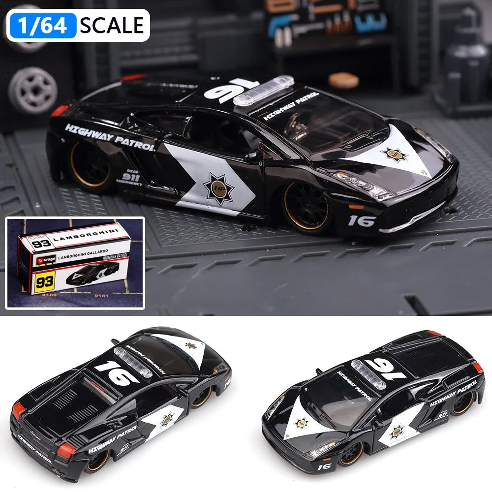 Bburago 1:64 Porsche 911 Gt Lamborghini Ferrari 1959 Cadillac Miniature Alloy CAR Model Collection Toy Gifts