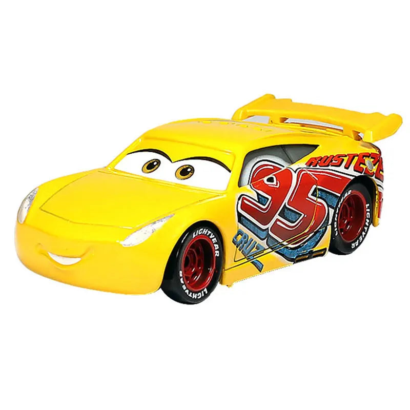 Disney Pixar Cars 3 Toys Lightning Mcqueen Race Div Fritter Miss Frank Collection 1:55 Diecast Metal Alloy Model Car Toy Gifts