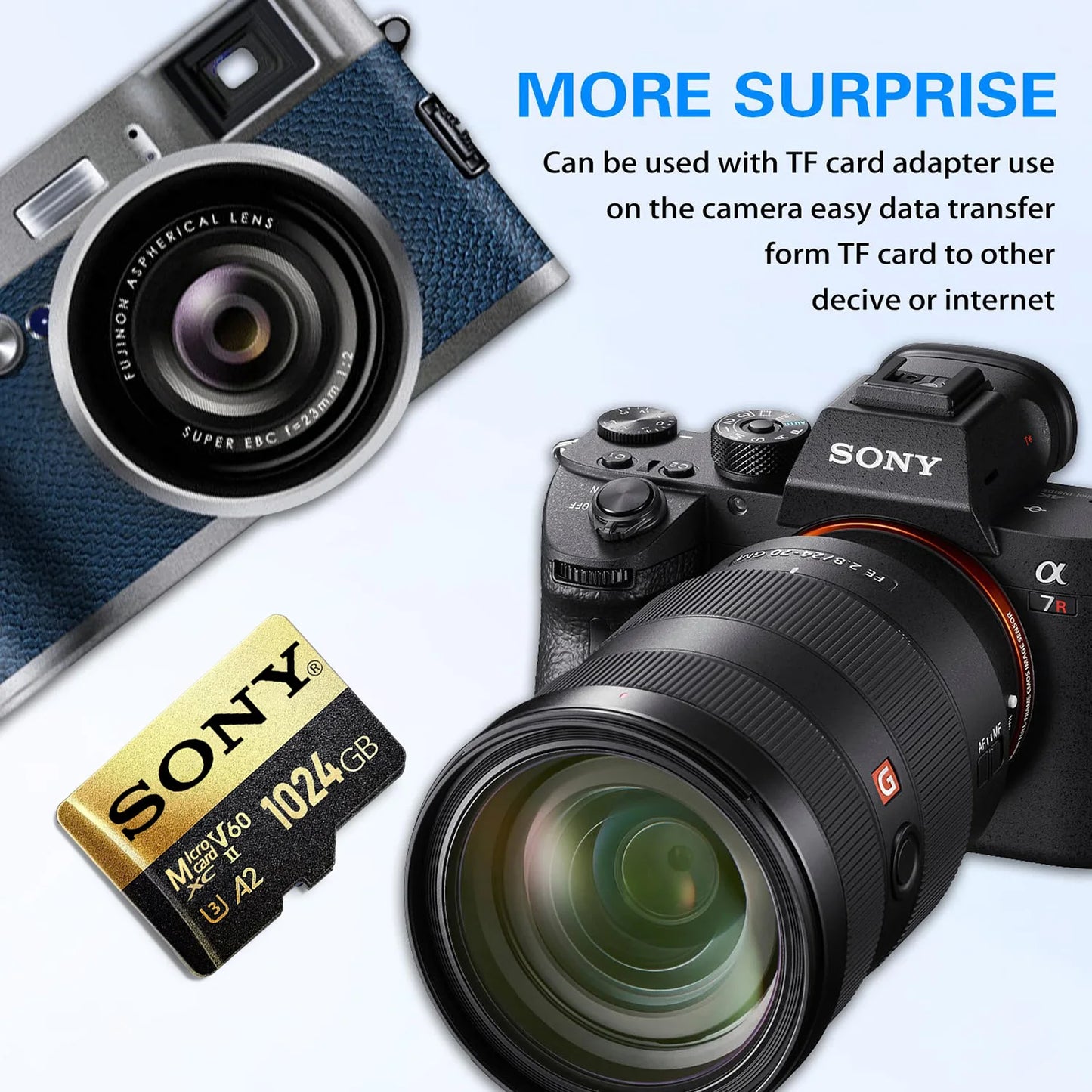 SONY Micro TF SD Card Extreme SD Memory Card 256GB 128GB 512GB Micro 1TB SD C10 TF Flash Card for Xiaomi Phone Camera table PC