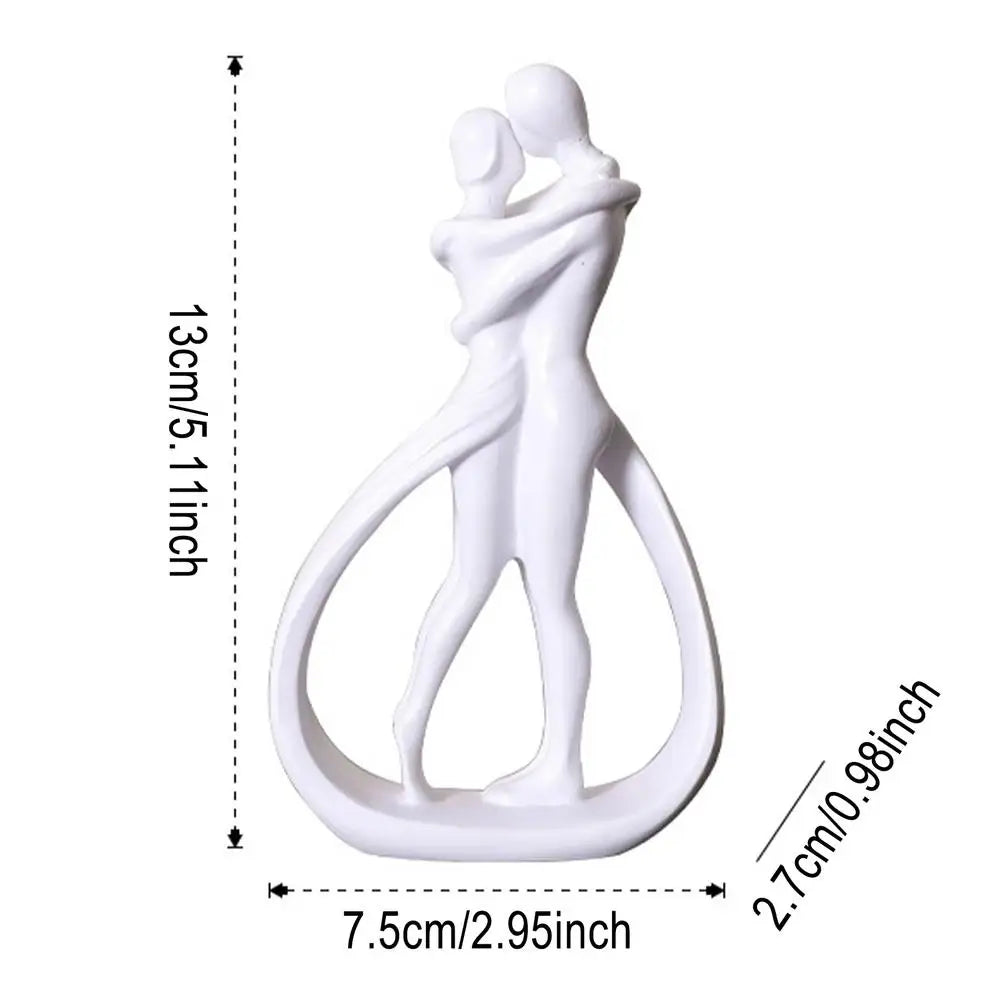 Modern Abstract Hugging Couple Statue Home Decoration Figure Sculptures & Figurines For Interior Aesthetic Living Room Ornaments