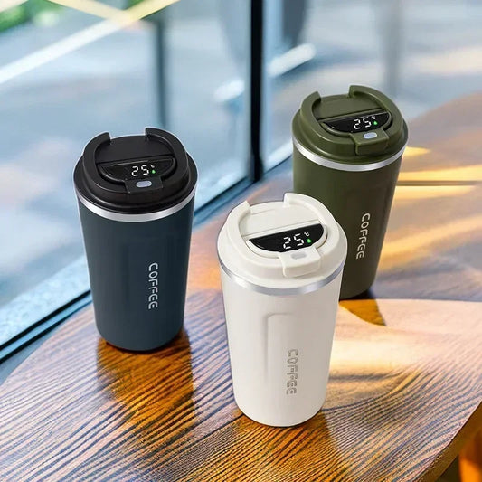 In-Car Insulated Cup 380/510ml Thermos Smart Coffee Mug Portable Thermal Tumbler Temperature Display Vacuum Flasks Water Bottle