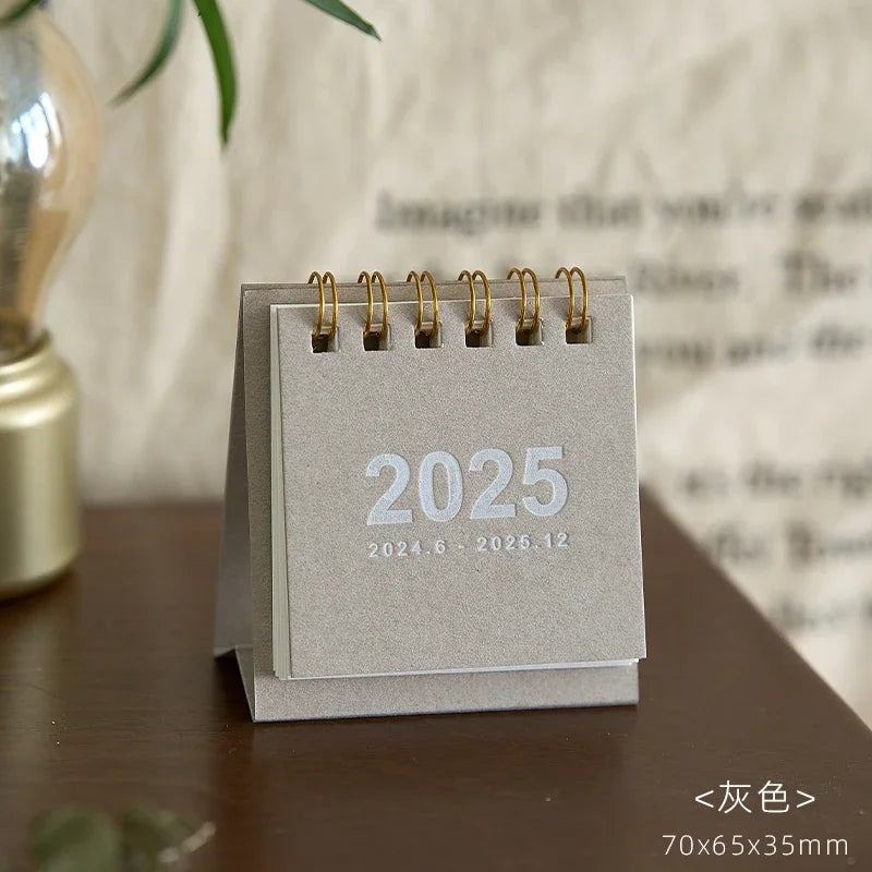 Simple Mini 2025 Calendar Office School Supplies calendar Desk calendar monthly Planner Desk accessories Decor Record