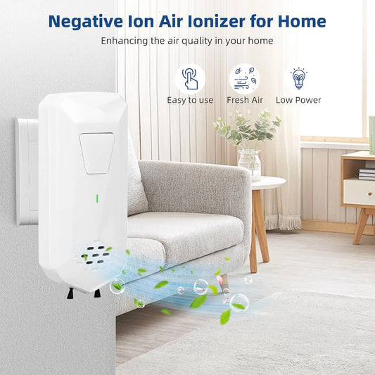 Air Ionizers for Home Negative Ion Generator Quiet Air Freshener for Bedroom Office Kitchen Plug in Mini Air Cleaner