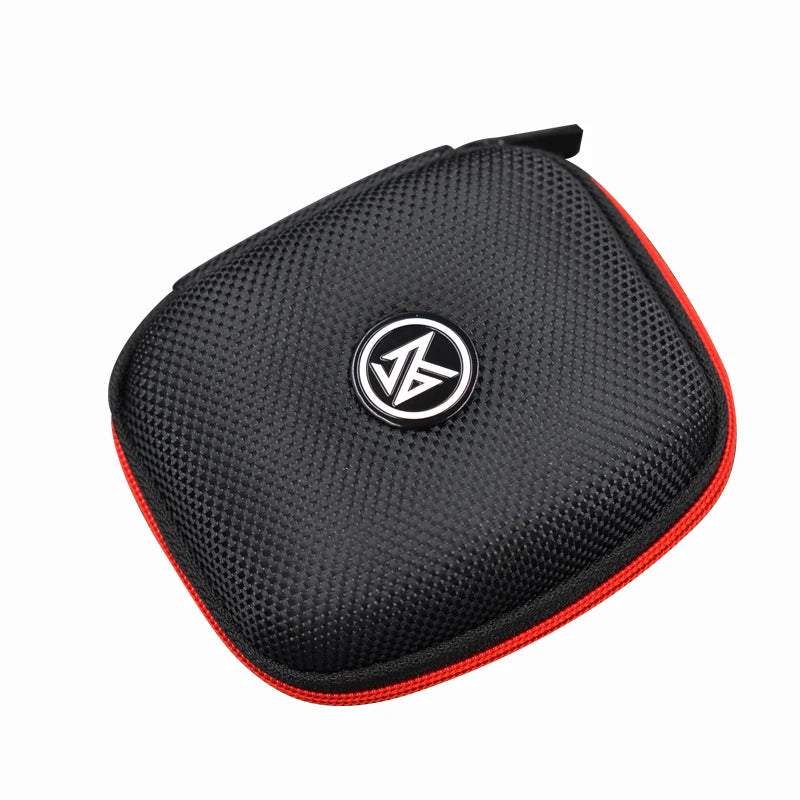 KZ Case Earphone Box Bluetooth Headset Case Square Portable Compression Headset Storage Case EVA Zipper Bag With LOGO Black