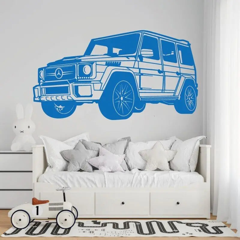 Off-Road Vehicle Vinyl Wall Sticker Mountain Wading 4WD Decal Car Dealer Auto Repair Shop Garage Boy's Gift Room Art Deco Mural