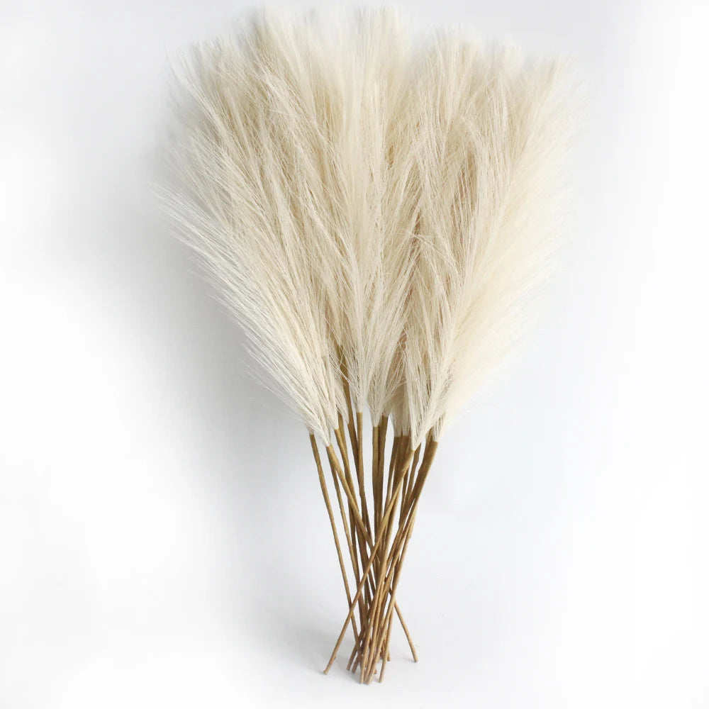 6PCS Artificial Pampas Grass Decor Flowers Fake Plant Reed for DIY Floral Table Arrange Flower Wedding Home Christmas Decoration